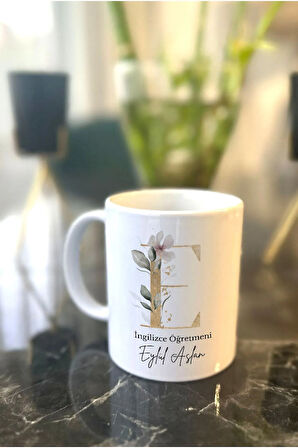 Öğretmenler Günü Hediyesi Kişiye Özel Harfli ve İsimli Kupa Bardak