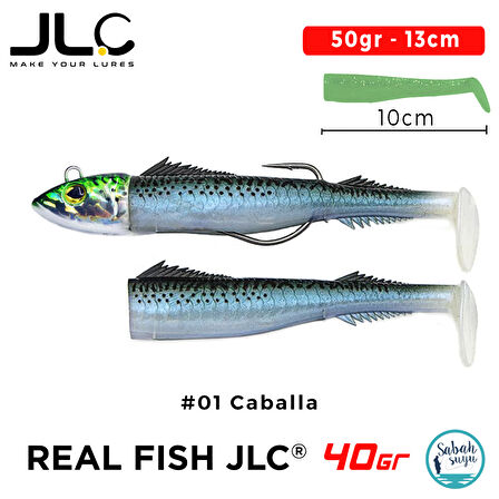 JLC Real Fish 40 Combo Set 50gr 13cm #01 Caballa (2+1) Silikon Balık