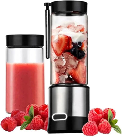 MPIA MP-BL12 Usb Şarjlı 450ML 6 Bıçaklı Taşınabilir Portatif Kamp ve Seyahat Blender