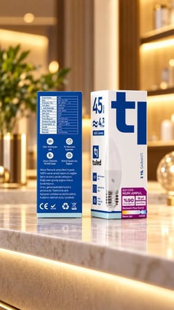 Tuled Redeem Plus 4.3 W LED Ampul, 5700 Kelvin  E27 C 37S  , Titreşimsiz, Göz Konforu, 609 Lümen, Parlak Beyaz 6 adet