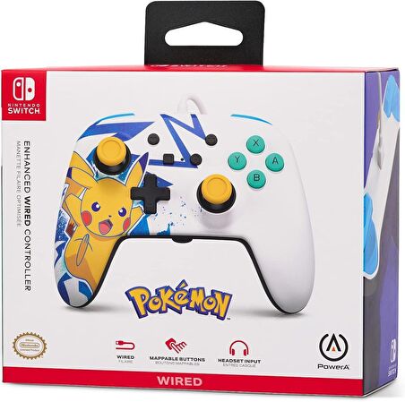 Nintendo Switch Kablolu Oyun Kolu Lisanslı Pikachu High Voltage