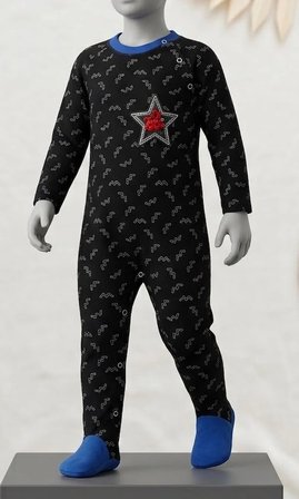 %100 Pamuklu Anti-Alerjik Star Baby Çıtçıtlı Erkek Bebek Tulumu (0-9 Ay Kesintisiz Konfor)
