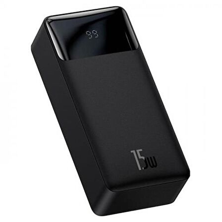 Baseus 15 W 30000 mAh Hızlı Şarj Powerbank Siyah 
