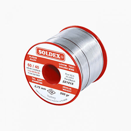 SOLDEX 0.75 MM 500 GR. LEHİM TELİ SN60 PB40