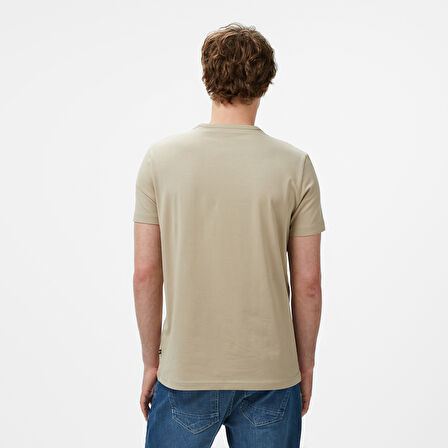 Nautica Erkek Bej Regular Fit T-Shirt
