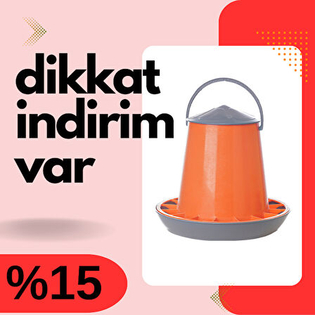 TavPet Plastik Tavuk Yemliği 3 Kg Üstten Dolum Askılı