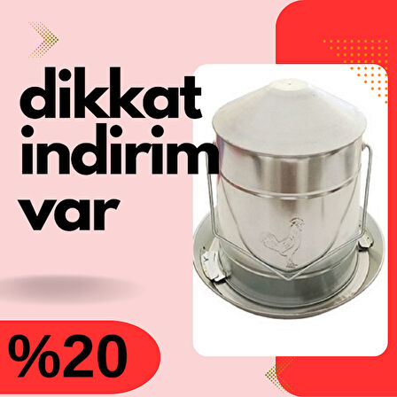 TavPet Tavuk Suluğu 7 Lt Metal Alttan Dolum Tapalı