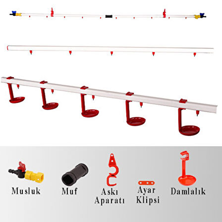 TavPet Nipel Suluk Sistemi Tek Hat 10  Metre Damlalıklı