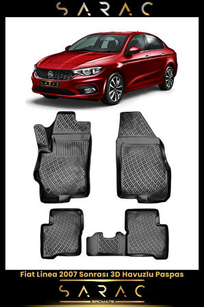 Fiat Linea 2007 Model Araca Özel 3d Havuzlu Paspas