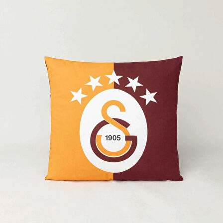 Taç Lisanslı Galatasaray Taraftar Yastık Kılıfı Kırlent 3`lü Set