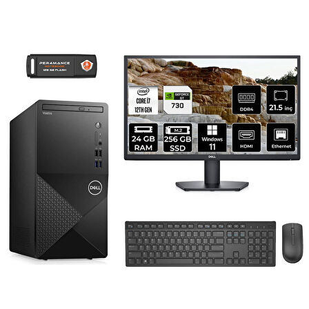 DELL VOSTRO 3910 MN753910D371 i7 12700 24GB RAM 256GB SSD GT730 4GB 21.5" W11H MASAÜSTÜ PC