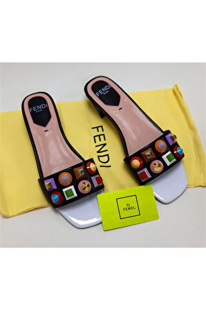 Taş Detaylı Kadın Terlik Fendi 8R6507-86