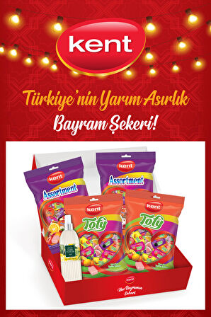 Kent Karışık Ve Tofy Bayram Şekeri (375 GR X 4 ADET) Kolonya Hediyel