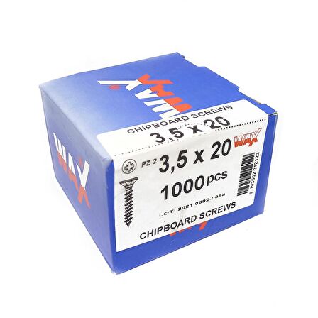 Wax Sunta Vidası 3.5X20 (1000 Adet)