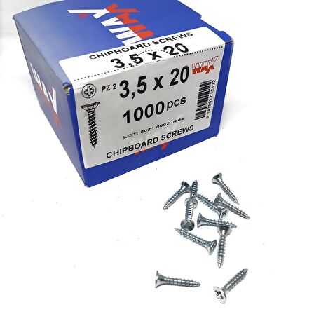 Wax Sunta Vidası 3.5X20 (1000 Adet)