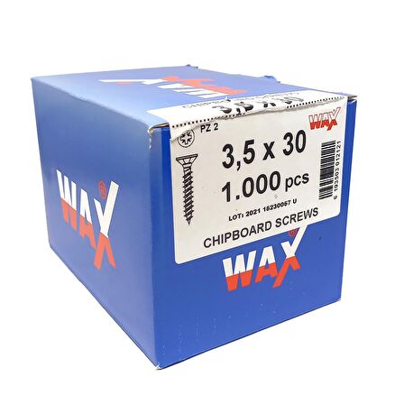 Wax Sunta Vidası 3.5X30 (1000 Adet)
