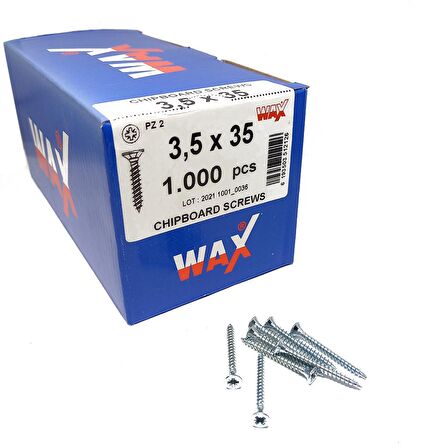 Wax Sunta Vidası 3.5X35 (1000 Adet)