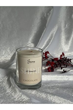 Jeane Candles Kokulu Mum Glass Bardak Çikolata Kokulu