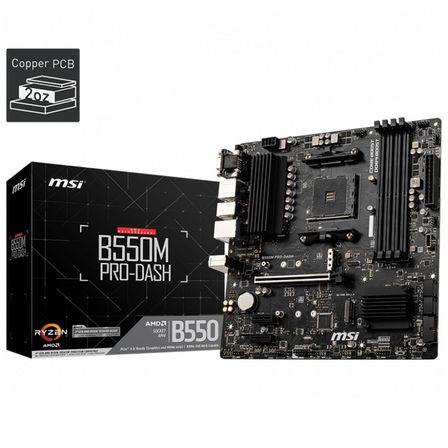 MSI B550M PRO-VDH DDR4 4400OC HDMI mATX AM4
