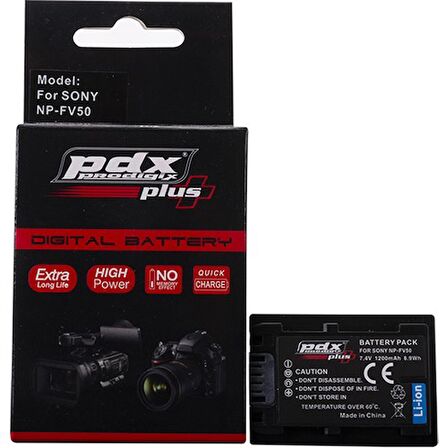 Pdx Sony FV50 Batarya Pil 1200mAh