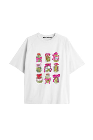 Y2k vintage Pickles Baskılı Beyaz T-shirt KOD 216