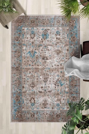 Kaymaz Taban Yıkanabilir Halı – Mutfak, Salon, Yatak Odası için Modern Dijital Baskı Halı (SLNHALI37