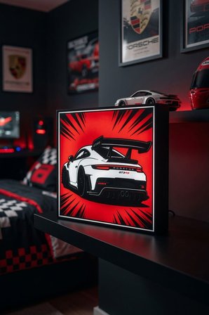 Porche GT3RS Tasarımlı Dekoratif Aydınlatma (22x22cm)