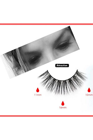 Shibella Cosmetics Manyetik Takma Kirpik ve Manyetik Eyeliner Must Have Serisi- Attraction