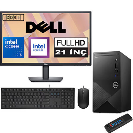 Dell Vostro 3030 mt Intel Core I5 12400 96GB Ddr5 2tb SSD 21.5" Fhd Windows 11 Pro Intel® UHD Graphics 730 Masaüstü Bilgisayar 21N3030I5EMEAP04 + Zetta USB Bellek