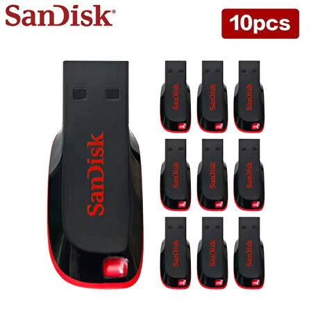 Sandisk 10 Adet Cruzer Blade 32 GB  2.0 USB Flash Bellek