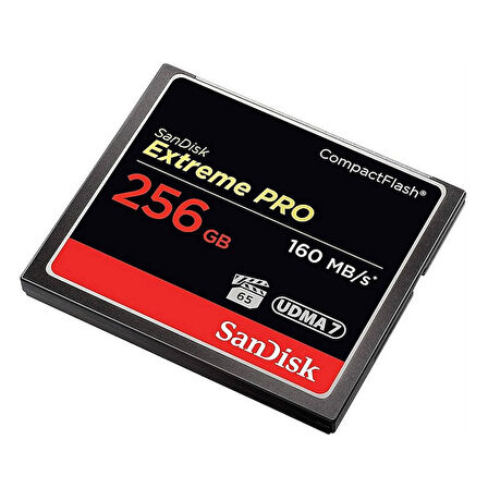 Sandisk Extreme Pro 256 GB 4K CF Compact Flash Hafıza Kartı 160mb/s
