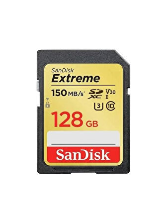 Sandisk Extreme 128GB SDXC Card 150MB/s V30 UHS-I U3 Hafıza Kartı SDSDXV5-128G-GNCIN OUTLET