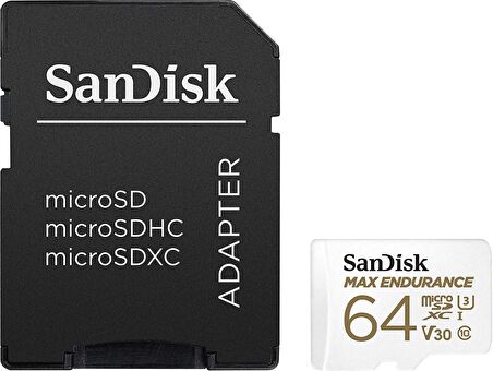 SanDisk Max Endurance 64GB SDSQQVR-064G-GN6IA Micro SDXC 100/40MB/s C10 V30 Hafıza Kartı