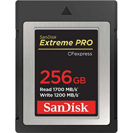 Sandisk 256GB Extreme PRO CFexpress 1700MB/s Type-B Hafıza Kartı