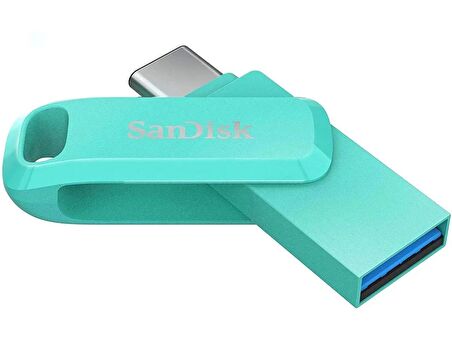 SanDisk Ultra Dual Drive Go 256GB SDDDC3-256G-G46G USB  Type-C Flash Bellek Tiffany Green