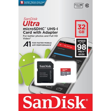 Sandisk SDSQUA4-032G-GN6MN 32 GB 120Mb/s HC-I Ultra microSD Hafıza Kartı