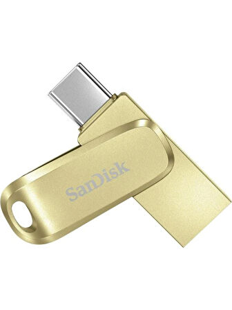 SanDisk Ultra Dual Drive Luxe 128GB Type-C USB 3.2 Flash Bellek Gold SDDDC4-128G-G46GD