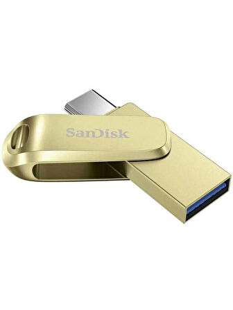 SanDisk Ultra Dual Drive Luxe 128GB Type-C USB 3.2 Flash Bellek Gold SDDDC4-128G-G46GD