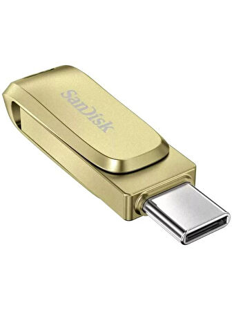 SanDisk Ultra Dual Drive Luxe 128GB Type-C USB 3.2 Flash Bellek Gold SDDDC4-128G-G46GD