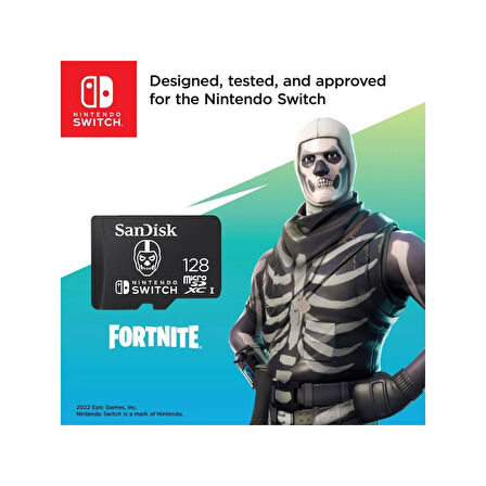 SanDisk Nintendo Switch 128GB 100MB/s microSDXC Fortnite Hafıza Kartı SDSQXAO-128G-GN6ZG