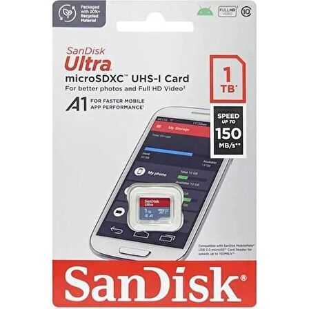 Sandisk 1TB Ultra Microsdxc 150MB/S UhsI Hafıza Kartı SDSQUAC-1T00-GN6MN