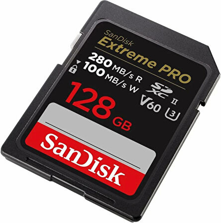 SanDisk Extreme PRO 128GB SDSDXEP-128G-GN4IN 280MB/s UHS-II SDXC 6K-4K UHD Hafıza Kartı