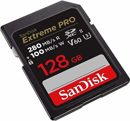 SanDisk Extreme PRO 128GB SDSDXEP-128G-GN4IN 280MB/s UHS-II SDXC 6K-4K UHD Hafıza Kartı