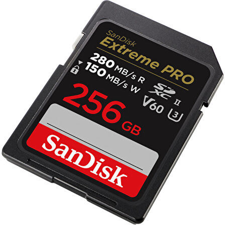 Sandisk 256GB SDXC Extreme Pro 280MB/s V60 Hafıza Kartı