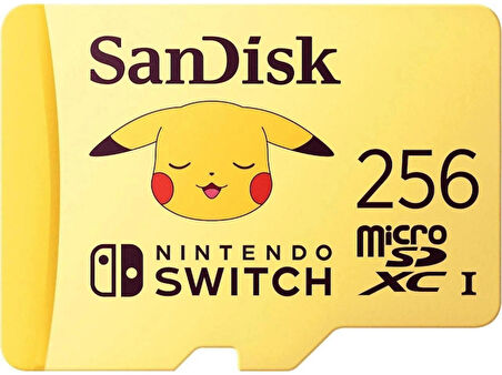 SanDisk Nintendo Switch Pokémon 256GB 100MB/s microSDXC Lisanslı Hafıza Kartı SDSQXAO-256G-GN6ZK