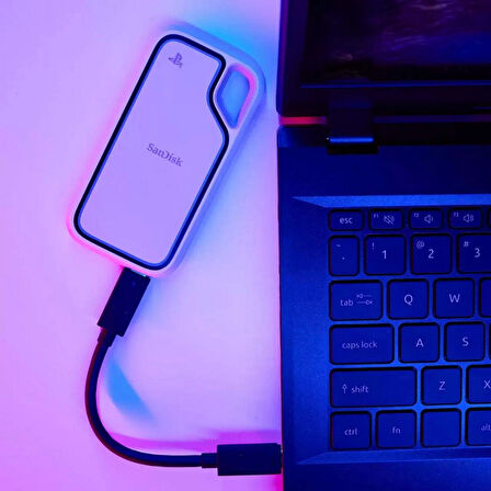 SanDisk Extreme 1TB 1000MB/s USB 3.2 Gen 2 PlayStation 5 ve PC Uyumlu Resmi Lisanslı Taşınabilir SSD SDSSDE62P-1T00-G25