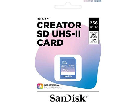 SanDisk Creator 256GB SDSDXEP-256G-GNCIS 280MB/s UHS-II SDXC 6K-4K UHD V60 Hafıza Kartı