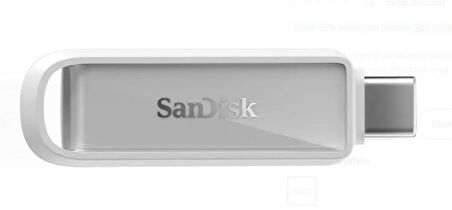 Sandisk SDIXS0N-128G-GN6NE 128GB Phone Drive with USB-C-128GB (Arctic White) Flash Bellek