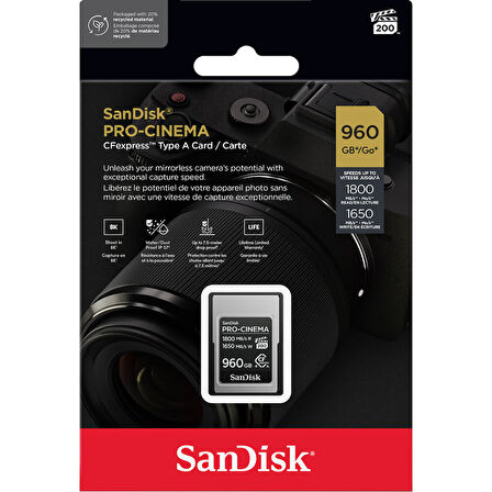 Sandisk 960GB Pro-Cinema CFexpress Type-A Hafıza Kartı