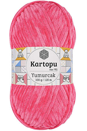 1 Adet Yumurcak Kadife El Örgü İpi Pembe K798